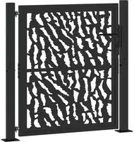 vidaXL Gartentor Schwarz 100x100 cm Stahl Trace Design