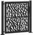 vidaXL Gartentor aus Stahl, schwarz, 100x100cm (4100979)