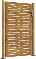 vidaXL Gartentor 100x125 cm Cortenstahl Quadratisches Design