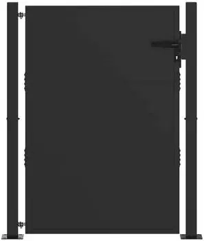 vidaXL Gartentor schwarz 110x155cm pulverbeschichteter Stahl