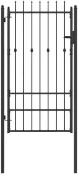 vidaXL Zauntor HORST 100x175cm Metall schwarz abschlie&szlig;bar (42034047)
