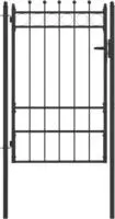 Vidaxl Fence Gate Horst 100 X 150 Cm Metal Black Lockable