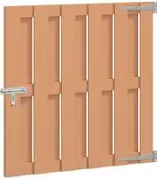 vidaXL Gartentor 100 x 100 cm WPC und Aluminium Braun