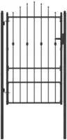 vidaXL Zauntor ASTEN 100 x 150 cm Metall Schwarz Abschlie&szlig;bar