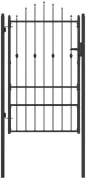 vidaXL ASTEN Gartentor Metall schwarz 100x150cm (42034051)