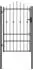vidaXL ASTEN Gartentor Metall schwarz 100x150cm (42034051)