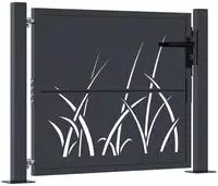 vidaXL Gartentor Anthrazit 100x100 cm Stahl Gras-Design