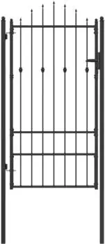 vidaXL Zauntor HORST 100x175cm, Metall, schwarz, abschlie&szlig;bar (42034052)