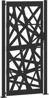 vidaXL Gartentor Schwarz 100x200 cm Stahl Leichtes Design