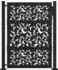 vidaXL Gartentor Stahl Blattdesign schwarz 100x125cm (4100960)