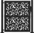 vidaXL Gartentor Stahl Blatt-Design 100x100cm schwarz (4100959)