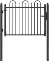 vidaXL Zauntor DRONTEN 100 x 75 cm Metall Schwarz Abschlie&szlig;bar