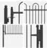 vidaXL DRONTEN Zauntor 100x75cm Metall, schwarz, abschließbar (42034053)