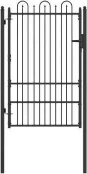 vidaXL DRONTEN Zauntor 100x150cm Stahl schwarz abschlie&szlig;bar