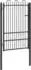 vidaXL DRONTEN Zauntor 100x150cm Stahl schwarz abschließbar