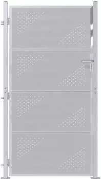 vidaXL Gartentor Edelstahl silber 85x174cm (3402586)