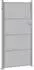 vidaXL Gartentor Edelstahl silber 85x174cm (3402586)