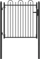 vidaXL Zauntor DRONTEN 100 x 100 cm Metall Schwarz Abschlie&szlig;bar