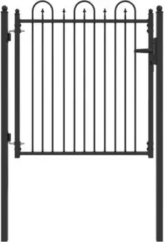 vidaXL Zauntor DRONTEN Metall schwarz, abschlie&szlig;bar (42034054)