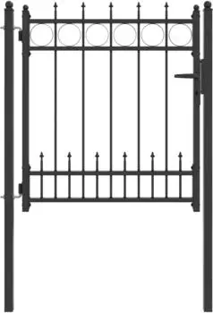 vidaXL HORST Zauntor Stahl schwarz abschließbar (42034069)