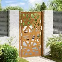 vidaXL Gartentor 100x175 cm Cortenstahl Helles Design
