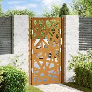 vidaXL Gartentor Cortenstahl helles Design 100x175cm (4100957)