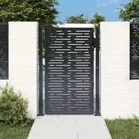 vidaXL Gartentor Anthrazit 100x150 cm Stahl Quadratisches Design