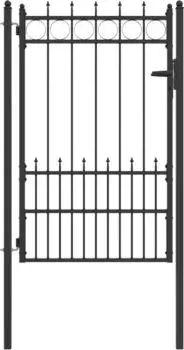 vidaXL HORST Zauntor Stahl, schwarz, abschließbar (42034071)