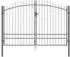 vidaXL Woerden Doppeltor grau 299,5x249,5cm Stahl (42008849)