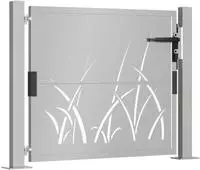 vidaXL Gartentor 100x75 cm Cortenstahl Gras-Design