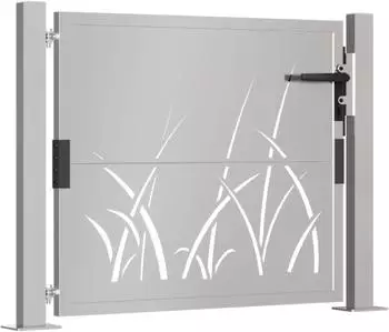 vidaXL Gartentor Cortenstahl Gras-Design 105x80cm (153172)