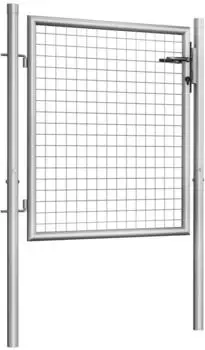 vidaXL Gartentor verzinkter Stahl 105x75cm, silber (144755)