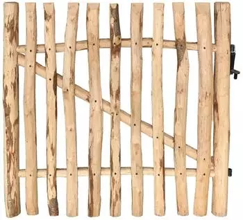 Floraworld Staketen-Gartentor Premium Haselnuss, natur, 100x120cm