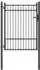 vidaXL BAARLO Zauntor 100x125cm Metall, schwarz, abschließbar (42034065)