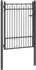 vidaXL BAARLO Zauntor 100x125cm Metall, schwarz, abschließbar (42034065)