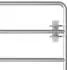 vidaXL Weidetor Stahl 5-Rohr (150-400)x90cm silber (145987)