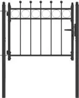 vidaXL Zauntor HORST 100 x 75 cm Metall Schwarz Abschlie&szlig;bar