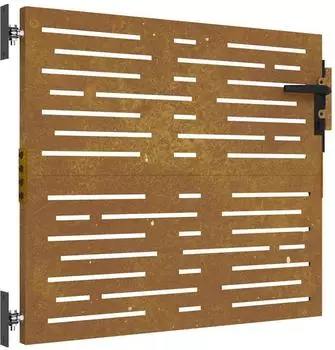 vidaXL Gartentor 85x75cm Cortenstahl, quadratisches Design (153244)
