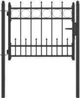 vidaXL Zauntor HORST 100 x 75 cm Metall Schwarz Abschlie&szlig;bar