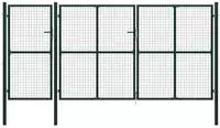vidaXL Gartentor aus Stahl 400 x 200 cm Gr&uuml;n