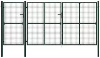 vidaXL Gartentor aus Stahl 400x200cm, gr&uuml;n (144315)