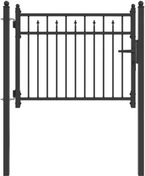 vidaXL Zauntor BAARLO 100x75cm, Metall, schwarz, abschlie&szlig;bar (42034063)