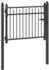 vidaXL Zauntor BAARLO 100x75cm, Metall, schwarz, abschließbar (42034063)