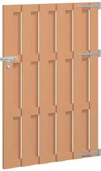 vidaXL Gartentor WPC & Aluminium 100x150cm, braun (42039051)