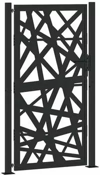 vidaXL Gartentor schwarz 105x180cm Stahl (4100952)