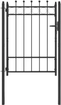 vidaXL HORST Zauntor Metall schwarz abschlie&szlig;bar 100x125cm (42034060)