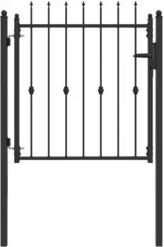 vidaXL Zauntor ASTEN 100x100cm Metall schwarz