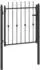 vidaXL Zauntor ASTEN 100x100cm Metall schwarz