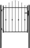 vidaXL Zauntor ASTEN 100 x 100 cm Metall Schwarz Abschlie&szlig;bar