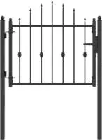 vidaXL Zauntor ASTEN 100 x 75 cm Metall Schwarz Abschlie&szlig;bar